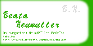 beata neumuller business card